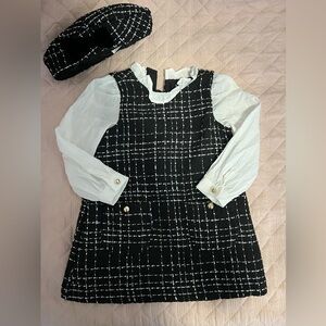 (SOLD) Janie and Jack 2T Holiday Dress & Matching Beret